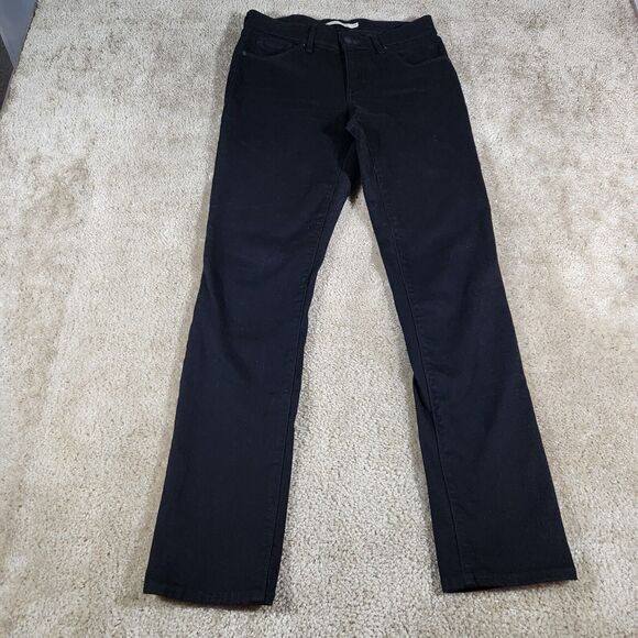 Levis Jeans Womens 6M Black Denim Mid Rise Skinny Grunge Dark Wash 90s Biker - Picture 1 of 12